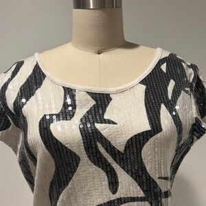 Sequin Navy/White Women's T dress